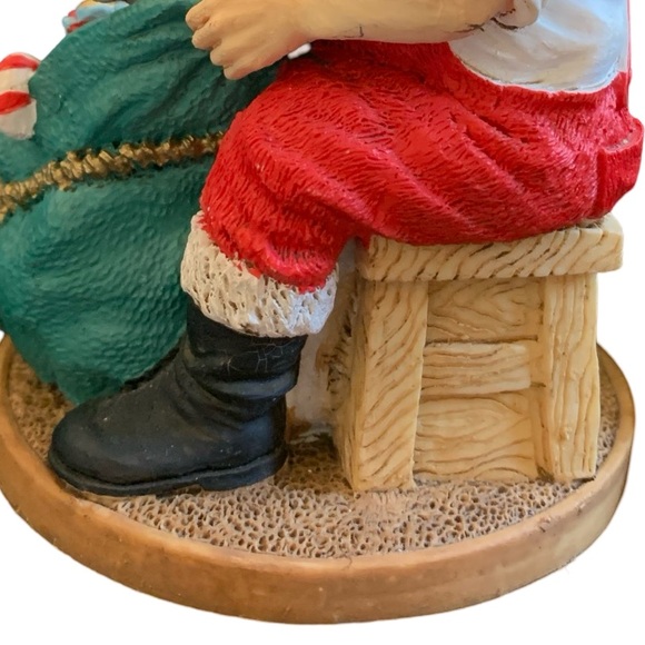 Vintage 1993 Santa Claus Saint Nicholas Christmas List Statue - Picture 4 of 11